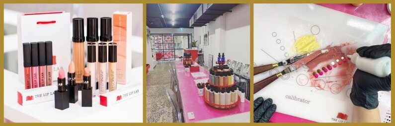 Interior shot of The Lip Lab Store in Surry Hills, Sydney with some featured Products